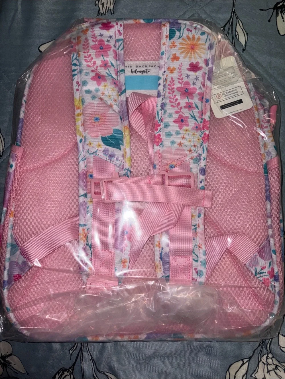 Pink Floral Kids Backpack